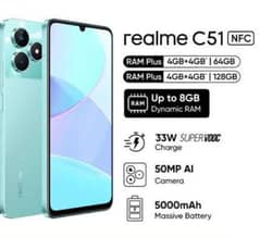 realme C51 for sale contact on WhatsApp 03121704953