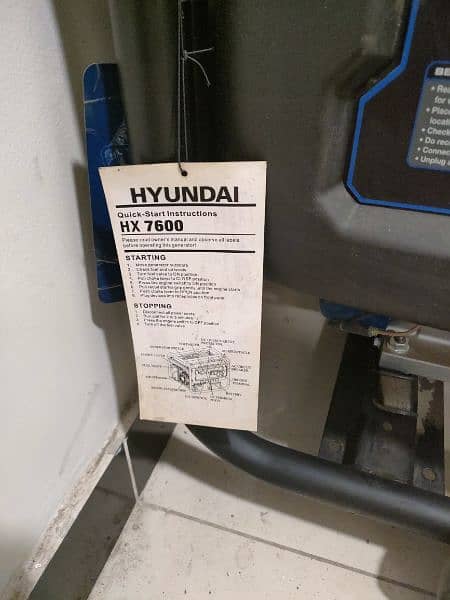 Hyundai HX7600 Generator NEW 7