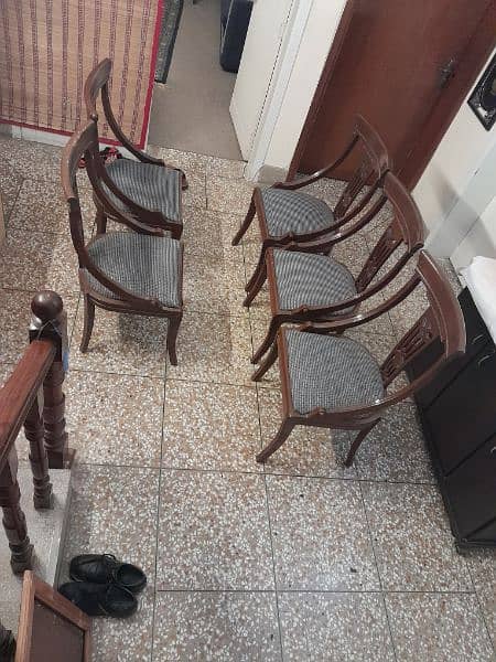 Dining chairs \ wooden chairs \ 6 dining chairs set for sale 2