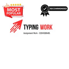 Typing Work Available | Assignment Work | Homebased Work | Online JOB