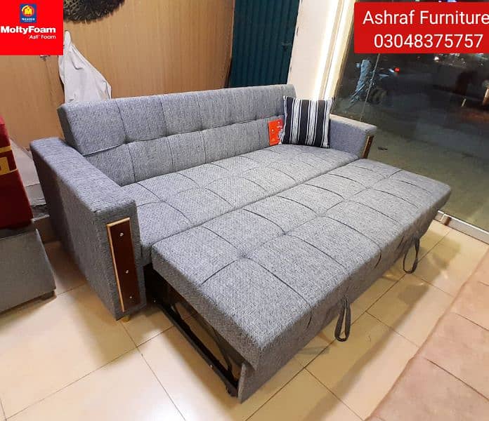 Molty| Sofa Combed|Chair set |Stool| L Shape |Sofa|Double Sofa Cum bed 9