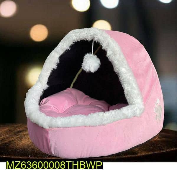 Cat House Pink With Fur 1