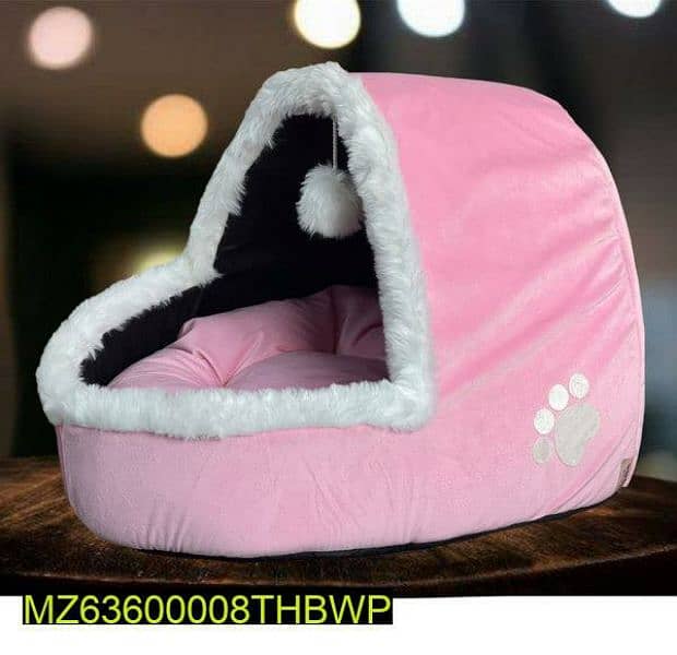 Cat House Pink With Fur 2