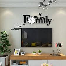 3D Family wooden wall clock 2