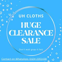 STOCK CLARENCE SALE (Contact on WhatsApp: 0324-2351438)