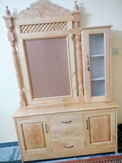 Hand made double bed 2 side tables and 1 dressing table