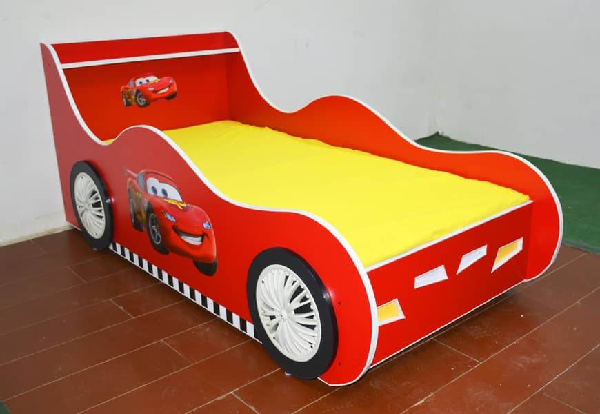 Brand New McQueen 95 Single Car Bed for Boys, Children Beds 0