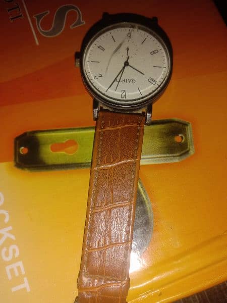Men watch with leather stripe 2