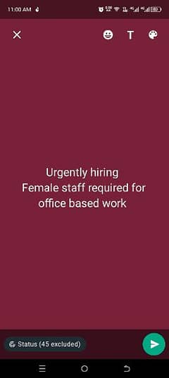 urgently hiring. . job offer for female.  limited seat's . 03266130728