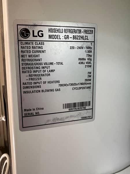 LG Refrigerator-freezer with Smart Invertor Compressor 5