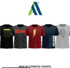 Sale Sale Mens T Shirts Jersey Printed Half Sleves Shirt- Pack of 5. 0
