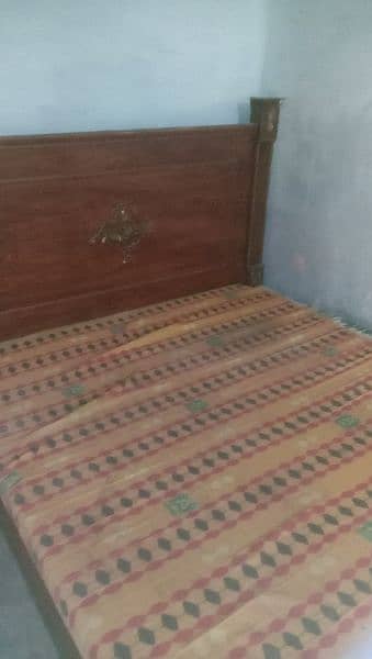 Double Bed with mattress for sale urgent 1