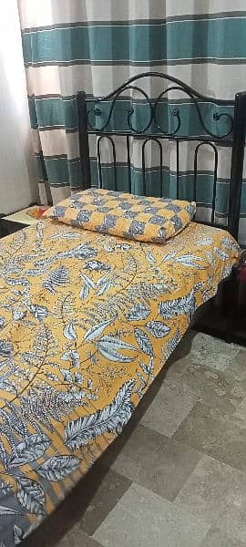 iron bed with brand new mattress 03333249606 1