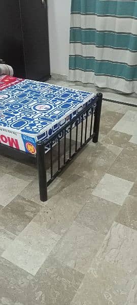 iron bed with brand new mattress 03333249606 3