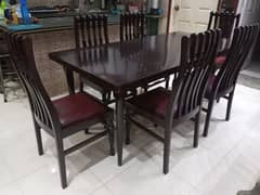 Beautiful Dining Table With 6 Chairs Pure Sheesham Wood Just Like New