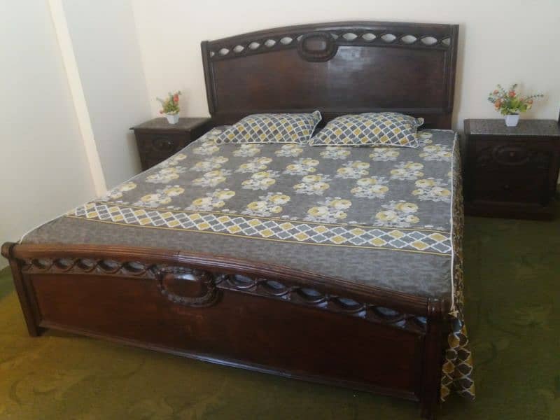 Bed set / wooden bed / double bed / double mattress 3