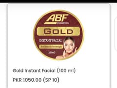 ABF Cosmetics Gold urgent facial. . best for skin. .
