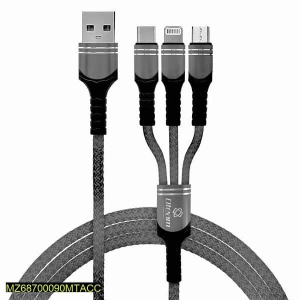 3 in 1  mobile charging cable for iPhone and Android. 2