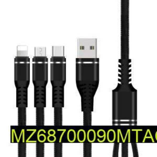 3 in 1  mobile charging cable for iPhone and Android. 4