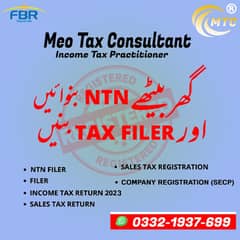 Sales Tax, Income Tax Return, Tax Consultant, FBR, Tax Filer, NTN