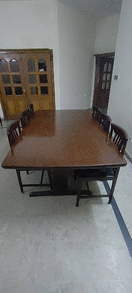 6 seater dining table with chairs sheesem wood 4