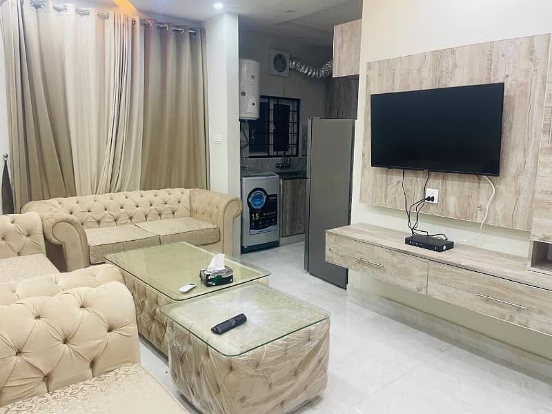 ONE BED FURNISHED APARTMENT AVAILABLE FOR RENT IN BAHRIA TOWN SECTOR C 5
