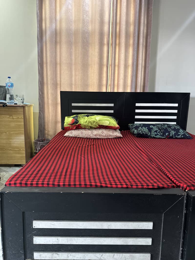 2 single beds with mattress 2