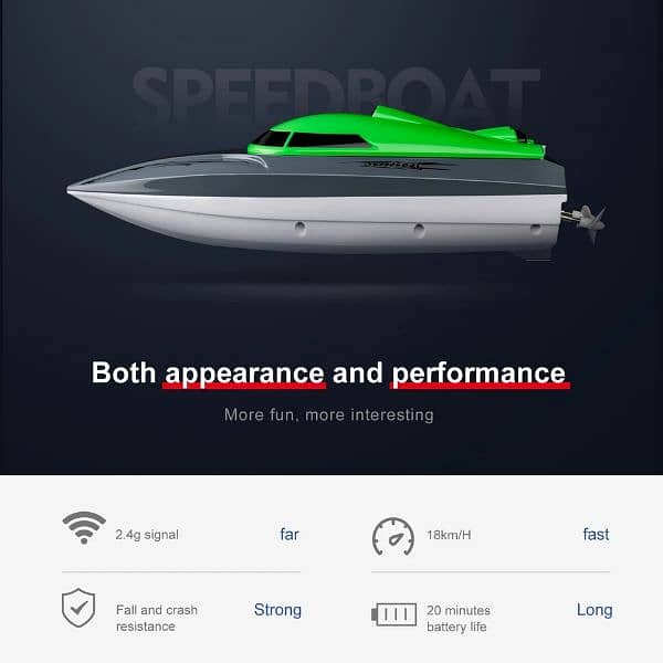 Rc Boat 2.4G High Speed 20km/h Remote Control Speed Boat Rechar 3