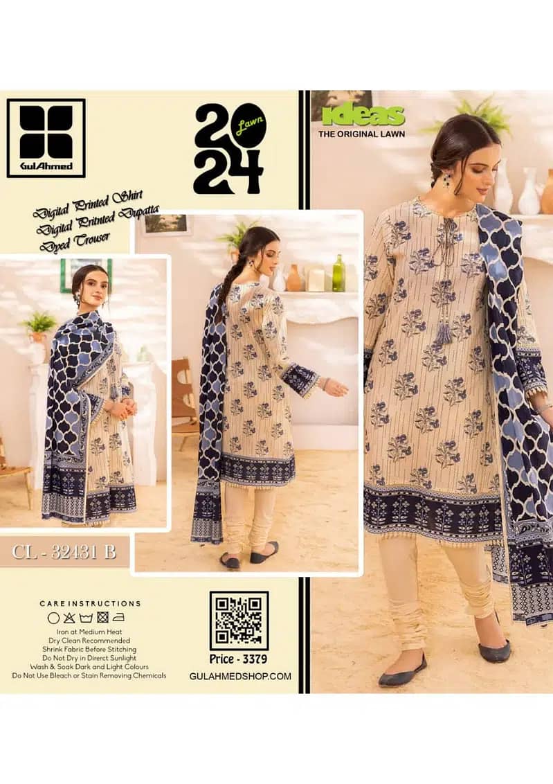 Branded Digital print 3 piece summer collection 2
