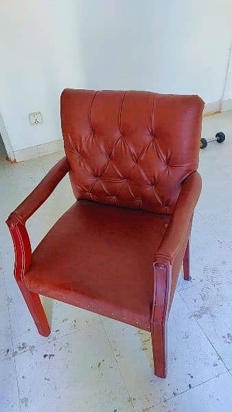 rectangular chair with red leather chair 1