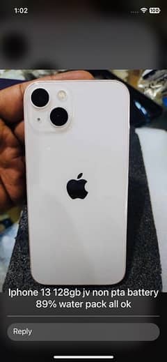 iphone 13 non pta JV 128 Gb waterpack