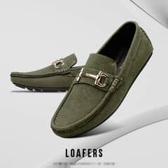 New loafers in green and blue colour velvet.