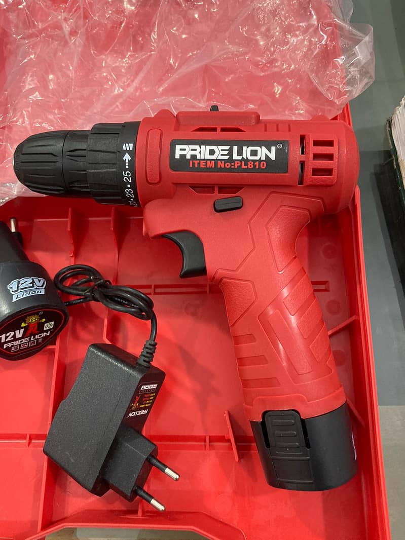 Lion  Pride Cordless Lithium-Ion Driver Drill Double Battery Pack 12v 6