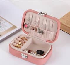 Double Layer PU Leather Jewelry Box For Travel With Delivery Available 0