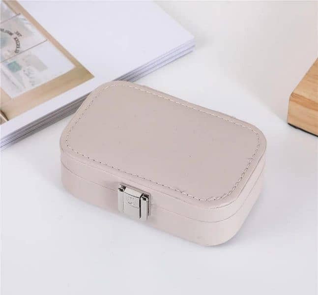 Double Layer PU Leather Jewelry Box For Travel With Delivery Available 1