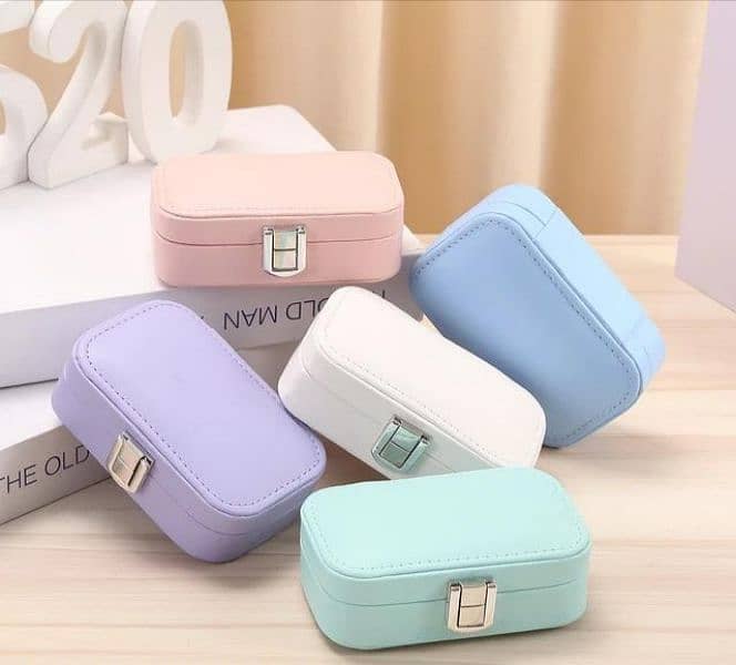 Double Layer PU Leather Jewelry Box For Travel With Delivery Available 3