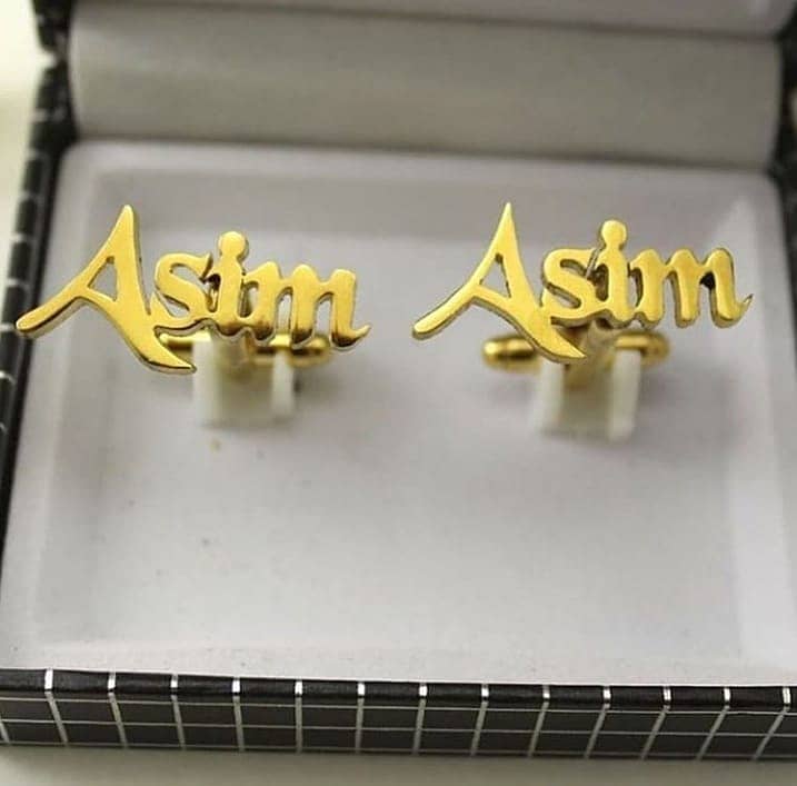 Customized Cufflinks: Wear Your Name with Pride, Name Studs, Cufflinks 3