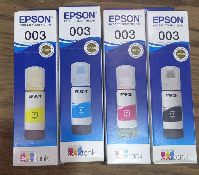 Epson 003 Original INK Bottle  (4 PCS/SET) 0