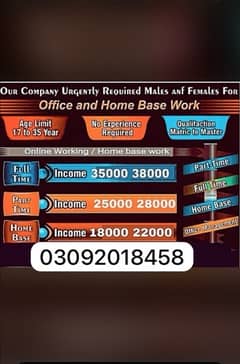 online work available home base and office base 0