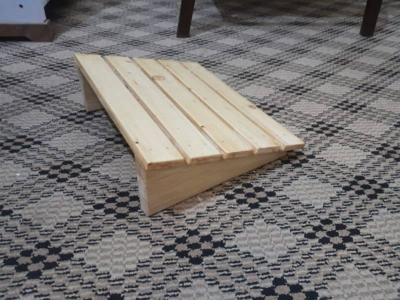 Wooden Footrest under the table 3
