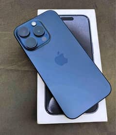 Iphone 15 pro max 256 GB  Blue Titanium with orignal box and cable 0