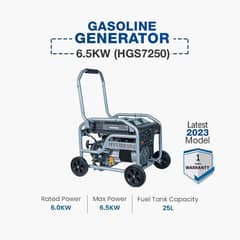 HGS7250 Hyundai generator fuel capacity 25 litre 6.5Kw
