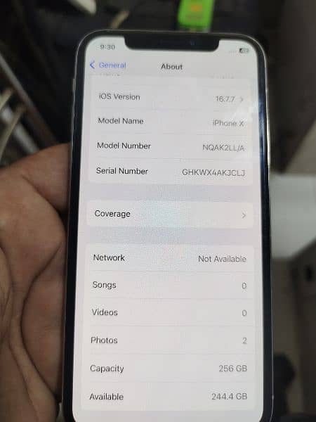 iPhone X Lush condition battery 100% GB 256 3