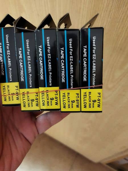 9mm & 12mm Toner refill cartridges Casio label printer yellow on black 15