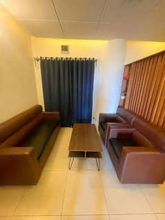 Wooden 5 seater Sofa with table 0