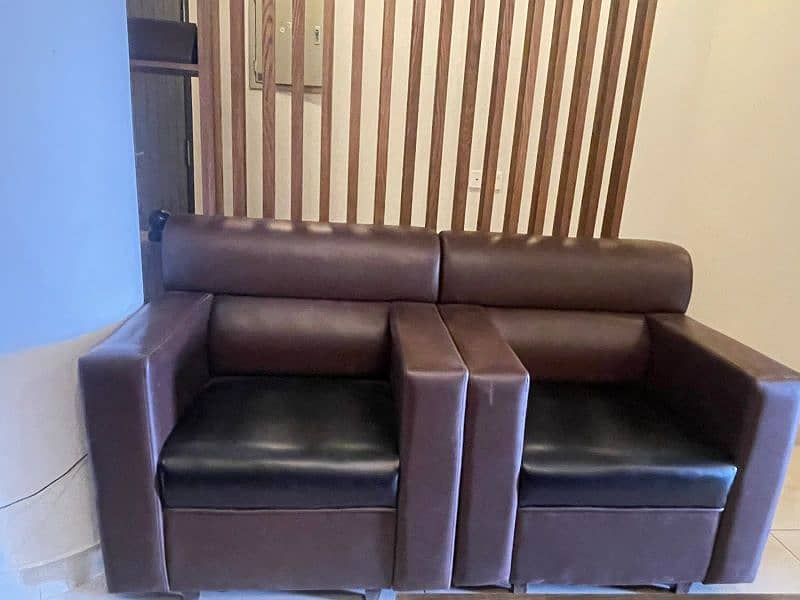 Wooden 5 seater Sofa with table 2