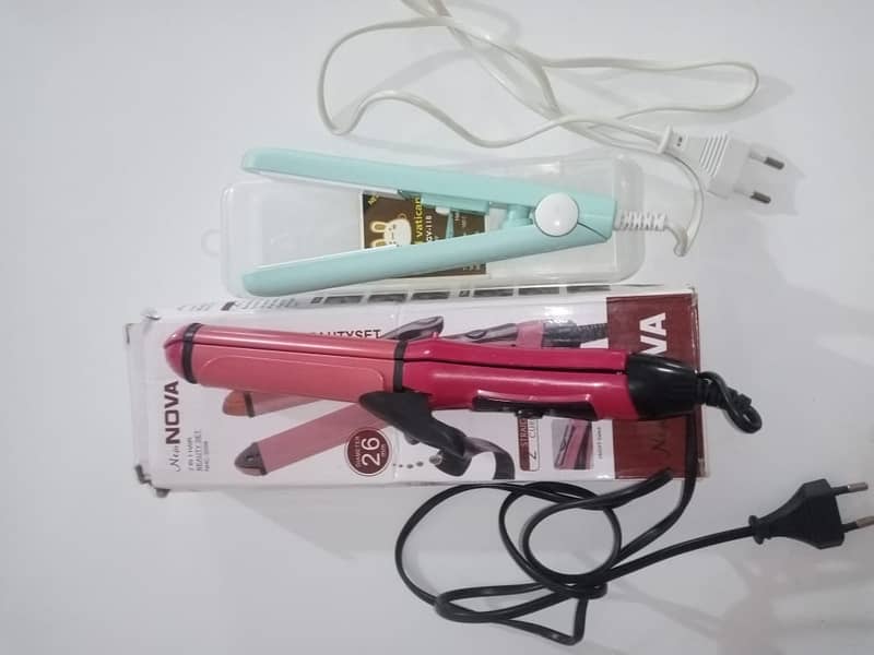 mini straightener + nova 2in1 ( curler + straightener) 0