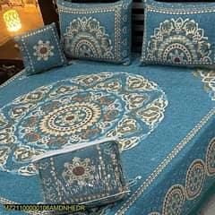 1 Pc Double Bed sheet with 2 pc Pillow covers