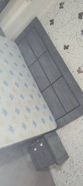 double bed with mattress side table 1