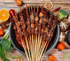 Wooden BBQ Skewers Stick pack of 100 0